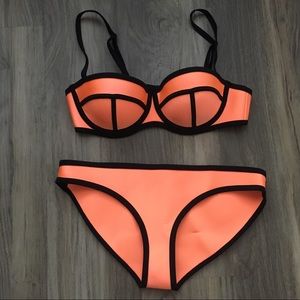 Orange Neoprene Swimsuit